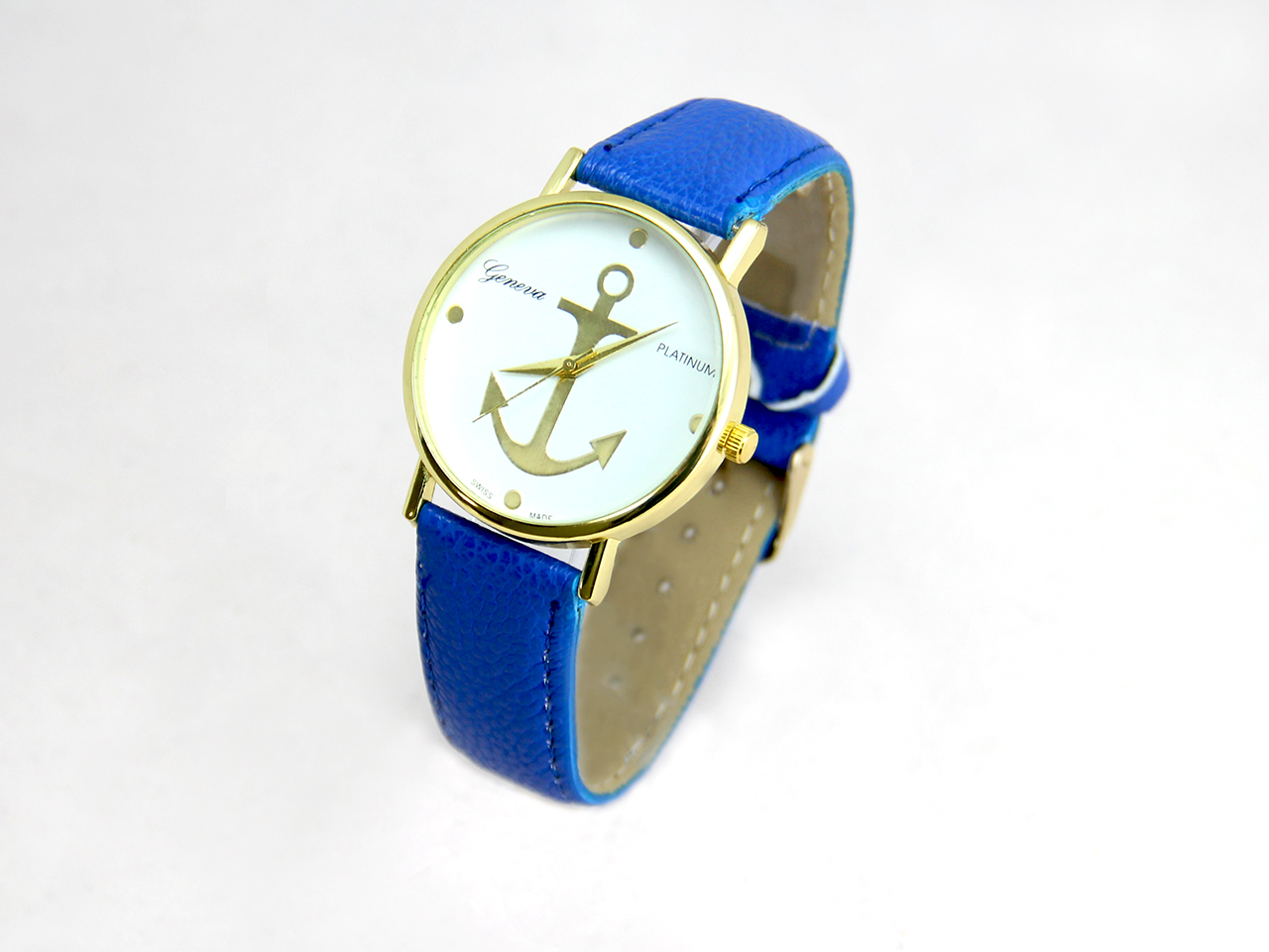 Часы женские Geneva Marine, синий ремешок