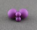 Серьги шарики в стиле Dior фиолетовые